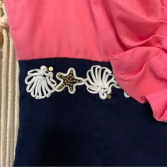 LILLY PULITZER Krissa Strapless Dress Multi Colorblock Pink Blue Size 6 - Picture 6 of 16